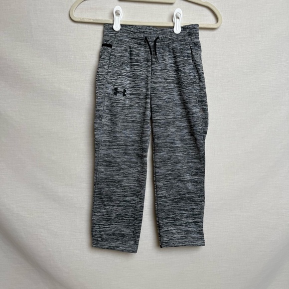 Under Armour ColdGear Boys Joggers YXS Gray Heathered Sweatpants - Picture 1 of 10